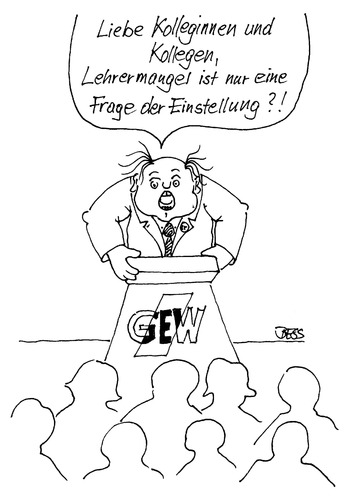Cartoon: Lehrermangel (medium) by besscartoon tagged gew,gewerkschaft,pädagogik,lehrermangel,schule,lehrer,bess,besscartoon