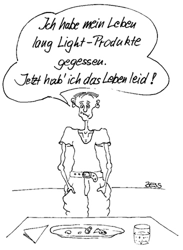 Cartoon: Leid Produkte (medium) by besscartoon tagged essen,trinken,ernährung,lightprodukt,light,leid,bess,besscartoon