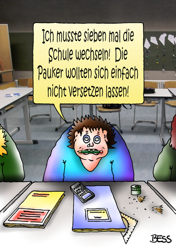 Cartoon: nur Ärger mit den Paukern (medium) by besscartoon tagged schule,pädagogik,lehrer,schulwechsel,konflikt,pauker,schüler,hauptschule,realschule,gymnasium,bess,besscartoon