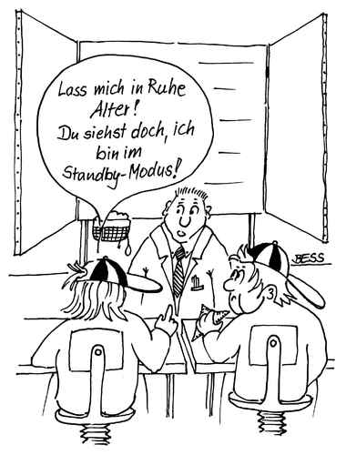 Cartoon: ohne Titel (medium) by besscartoon tagged schule,kinder,lehrer,respekt,computer,bess,besscartoon