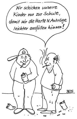 Cartoon: ohne Titel (medium) by besscartoon tagged schule,hartz4,geld,armut,sozialhilfe,bess,besscartoon