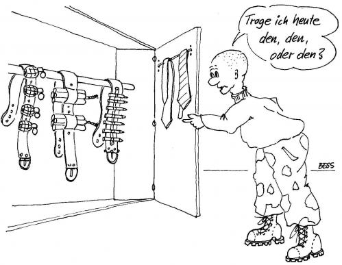 Cartoon: Qual der Wahl (medium) by besscartoon tagged bombe,gewalt,terrorismus,mann,besscartoon,bess