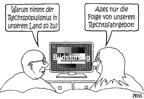 Cartoon: Rechts vor Links (medium) by besscartoon tagged rechts,rassismus,rechtsradikal,politik,rechtsextremismus,rechtspopulismus,rechtsfahrgebot,innenpolitik,bess,besscartoon