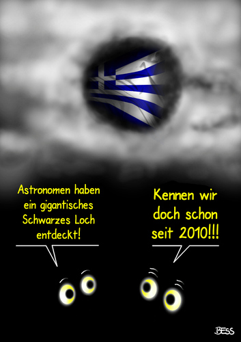 Cartoon: Schwarzes Loch (medium) by besscartoon tagged astronomie,schwarzes,loch,troika,schuldenschnitt,schulden,greichenland,eu,europa,griechenland,alexis,tsipras,euro,syriza,bess,besscartoon