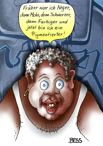 Cartoon: so ändern sich die Zeiten (medium) by besscartoon tagged neger,mohr,schwarzer,farbiger,pigmentierter,bess,besscartoon