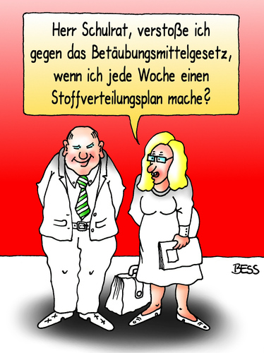 Cartoon: Stoff-Verteilungsplan (medium) by besscartoon tagged betäubungsmittelgesetz,stoffverteilungsplan,drogen,stoffschulrat,schule,pädagogik,erziehung,lernen,lehrer,pauker,realschule,hauptschule,werkrealschule,gemeinschaftsschule,gymnasium,bess,besscartoon