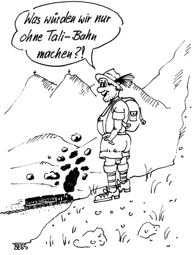 Cartoon: Taliba h n (medium) by besscartoon tagged taliban,islam,zug,bahn,wandern,alpen,bess,besscartoon