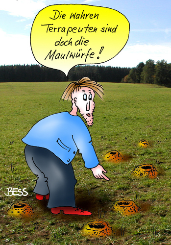 Cartoon: Terrapeuten (medium) by besscartoon tagged therapie,therapeuten,seele,psychologe,krank,seelendoktor,psyche,maulwurf,bess,besscartoon