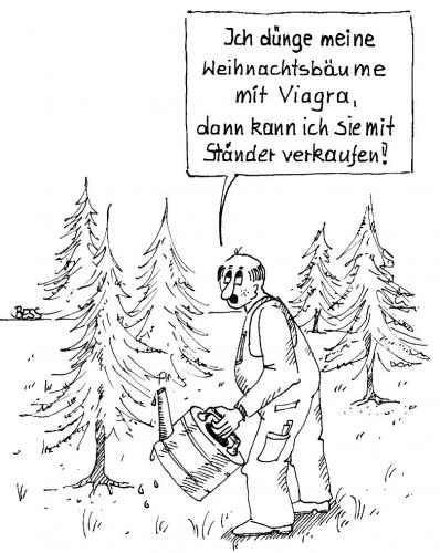 Cartoon: Viagra-Weihnachten (medium) by besscartoon tagged mann,weihnachten,weihnachtsbaum,bess,besscartoon