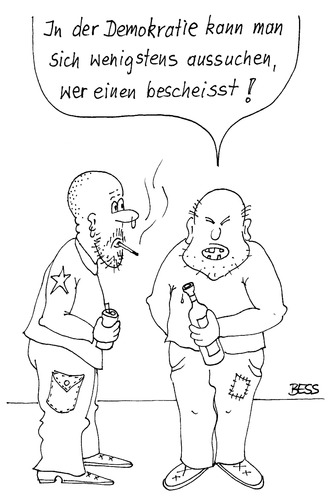 Cartoon: Wahl-Freiheit (medium) by besscartoon tagged männer,politik,demokratie,wahl,wählen,parlament,beschiss,bess,besscartoon