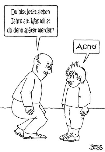 Cartoon: Zukunftsaussichten (medium) by besscartoon tagged mann,kind,sohn,vater,arbeit,erziehung,zukunft,bess,besscartoon