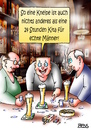 Cartoon: 24 Stunden Kita (small) by besscartoon tagged männer,kneipe,saufen,echte,kerle,24,stunden,alkohol,kita,bess,besscartoon