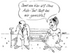Cartoon: Aids-Test (small) by besscartoon tagged paar,beziehung,sex,aids,alt,krank,gesundheit,hiv,alter,rente,bess,besscartoon