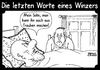 Cartoon: altersweiser Rat (small) by besscartoon tagged winzer,wein,letzte,worte,trauben,alt,alter,sohn,weinbau,natur,künstlich,glykol,bescheissen,beschiss,bess,besscartoon