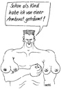 Cartoon: Armbrust (small) by besscartoon tagged mann,bodybuilder,traum,armbrust,brust,wünsche,stärke,bess,besscartoon