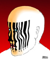 Cartoon: barcode (small) by besscartoon tagged mann,barcode,konsum,einkaufen,bess,besscartoon