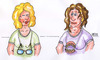 Cartoon: best ager (small) by besscartoon tagged frauen bestager alter gebiss zahnersatz sehhilfe brille bess besscartoon