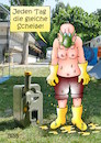 Cartoon: Camping-Klo (small) by besscartoon tagged mann,camping,urlaub,ferien,klo,toilette,campingklo,gasmaske,gummistiefel,handschuhe,hygiene,scheiße,bess,besscartoon