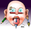 Cartoon: Cartoonisten-Piercing (small) by besscartoon tagged mann,piercing,cartoon,cartoonisten,zeichnen,malen,bleistft,pinsel,feder,bess,besscartoon