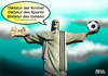 Cartoon: Demokratie (small) by besscartoon tagged protest,prestige,olympia,sport,geld,kapital,diktatur,rio,de,janeiro,jesus,weltmeisterschaft,fußball,fifa,gerechtigkeit,gesundheit,unsozial,ungerechtigkeit,armut,kirche,brasilien,bess,besscartoon