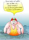 Cartoon: fette Wünsche (small) by besscartoon tagged mann,meer,asche,tod,sterben,beerdigung,bestattung,seebestattung,schwimmen,fett,dick,bess,besscartoon