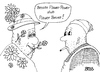 Cartoon: Flower Power (small) by besscartoon tagged flower,power,flauer,bauer,blumen,hippies,hip,60er,männer,bess,besscartoon
