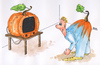 Cartoon: Halloween (small) by besscartoon tagged halloween horror fernsehen tv kürbis bess besscartoon