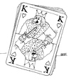 Cartoon: Herzige Könige (small) by besscartoon tagged könig,monarchie,herz,karten,kartenspiel,schwert,mord,tod,spielkarte,bess,besscartoon