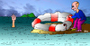 Cartoon: In der Ruhe liegt die Kraft (small) by besscartoon tagged meer,insel,ertrinken,rettungsring,bess,besscartoon