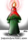 Cartoon: Integrations-Burka (small) by besscartoon tagged advent,weihnachten,frau,burka,islam,integration,asyl,flüchtlinge,religion,toleranz,bess,besscartoon