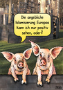 Cartoon: Islamisierung Europas (small) by besscartoon tagged islamisierung,europa,pegida,demonstration,freiheit,satire,terror,islamisten,islam,schweine,religion,bess,besscartoon