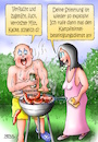 Cartoon: Kampfmittelbeseitigungsdienst (small) by besscartoon tagged mann,frau,paar,beziehung,grillen,fuck,verflucht,und,zugenäht,verrotzter,mist,kacke,schleich,di,urlaub,camping,sommer,freizeit,ferien,explosiv,stimmung,kampfmittelbeseitigungsdienst,bess,besscartoon