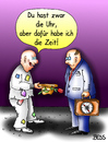 Cartoon: Keine Uhrsache mein Freund (small) by besscartoon tagged arm,reich,uhr,zeit,männer,penner,geschäftsmann,bettler,betteln,hut,blume,bess,besscartoon