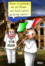 Cartoon: mit dem Latein am Ende (small) by besscartoon tagged rom,römer,italien,geschichte,latein,sprache,viva,italia,bess,besscartoon