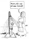 Cartoon: Moses (small) by besscartoon tagged kind,frau,moses,at,religion,judentum,dusche,bess,besscartoon