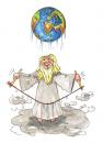 Cartoon: ohne Titel (small) by besscartoon tagged erde,gott,himmel,spiel,religion,christentum,bess,besscartoon