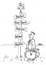 Cartoon: orientierungslos (small) by besscartoon tagged mann,geld,bad,bank,wegweiser,krise,bess,besscartoon