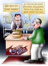 Cartoon: Reklamation (small) by besscartoon tagged mann,frau,flöte,geschäft,glas,sekt,sektflöte,musik,bess,besscartoon