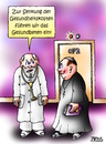 Cartoon: Senkung der Gesundheitskosten (small) by besscartoon tagged arzt,medizin,kirche,katholisch,evangelisch,beten,krank,gesund,krankenhaus,senkung,gesundheitskosten,bess,besscartoon