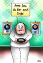 Cartoon: Single (small) by besscartoon tagged mann,single,schallplatte,arme,sau,bess,besscartoon