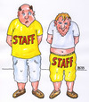 Cartoon: Staff (small) by besscartoon tagged arbeit männer staff sexualität bess besscartoon