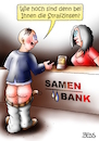 Cartoon: Strafzinsen (small) by besscartoon tagged geld,finanzen,strafzinsen,banken,ezb,dragi,zinsen,sparer,samenbank,bess,besscartoon