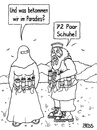 Cartoon: Traumjob (small) by besscartoon tagged schuhe,paradies,jungfrauen,burka,islam,mode,religion,selbstmordattentäterin,sprengstoff,attentat,dynamit,mann,frau,bess,besscartoon