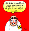 Cartoon: Türkei-Souvenir (small) by besscartoon tagged türkei,blaue,augen,urlaub,nazar,amulett,sehen,blind,blindheit,blindenbinde,glasauge,bess,besscartoon