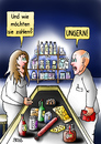 Cartoon: ungern (small) by besscartoon tagged mann,frau,kaufen,lebensmittel,geld,supermarkt,bezahlen,euro,ungern,kasse,bess,besscartoon