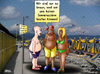 Cartoon: Urlaubsbräune (small) by besscartoon tagged mann,frau,urlaub,ferien,braun,strand,liege,sonne,sonnenschirm,geld,bess,besscartoon