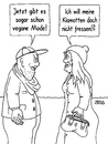 Cartoon: vegane Mode (small) by besscartoon tagged mann,frau,paar,beziehung,ehe,mode,essen,ernährung,klamotten,bess,besscartoon