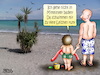 Cartoon: Verweigerung (small) by besscartoon tagged urlaub,ferien,vater,sohn,mittelmeer,leichen,mittelmeerroute,meer,flüchtlinge,baden,bess,besscartoon