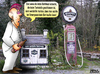 Cartoon: Vision (small) by besscartoon tagged bier,mann,tankstelle,saufen,trinken,alkohol,irland,bohrinsel,greenpeace,bess,besscartoon