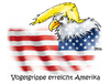Cartoon: Vogelgrippe erreicht Amerika (small) by besscartoon tagged donald trump flagge adler vogelgrippe politik präsident usa amerika bess besscartoon